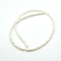 Cuentas cilíndricas de nácar blanco natural para creación de joyas DIY - 2x4mm 14g / Blanco Perla (N.º 9)
