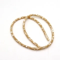 Cuentas cuadradas de concha natural marrón y blanca 2x4mm para joyería de estilo vintage - 2x4mm 14g / Marrón y Blanco (N.º 12)