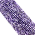 Perline di ametista viola naturale sfaccettata di forma tonda per gioielli - Ametista