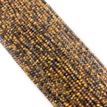 Faceted tiger eye stone rondelle beads for DIY jewelry making in golden brown - Small / Tiger's Eye