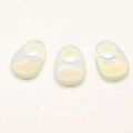 Three teardrop synthetic opal pendants with large holes for DIY jewelry making - Opal