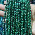 Stränge facettierter Malachitperlen mit natürlichen grünen Streifen für DIY-Schmuck - 4mm 93 Stk./Strang 7g / Malachit