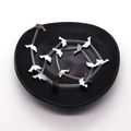 Natural black shell bead dolphin animal shape for DIY jewelry making accessories - Dolphin Shape / 7x14mm