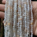 Polierte Mondstein und Sonnenstein facettierte Rundperlen für DIY-Schmuck - 4mm 93 Stk./Strang 7g / Rosa Aventurin