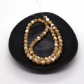 Polished natural white and gold mother of pearl shell beads for DIY jewelry making - 2mm 3g Approx 190 Beads / Natural