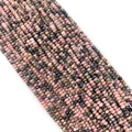 Perline di rodonite naturale sfaccettata in rosa e nero per creare gioielli - Rodonite Scura