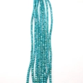 Fili di perle tonde in conchiglia blu cielo per accessori e gioielli fai-da-te - Ciano / 2mm