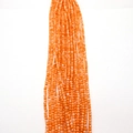 Perline tonde naturali arancioni lucide per creazione fai-da-te di collane e gioielli - Arancione / 2mm