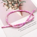 Pink natural shell cylinder loose beads with gradient texture for DIY necklace jewelry - 4x8mm / Light Pink Gradient (No.3)