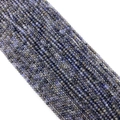Perline di pietra sfaccettate blu-viola intenso in fili da 2-4mm per gioielli - Iolite