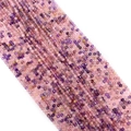 Perline in pietra naturale sfaccettata nei toni rosa e viola per gioielli 2x3mm - Fluorite Viola