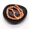 Oranje en witte onregelmatige natuurlijke schelp kralen voor DIY sieraden maken - 7-8mm 33g / Oranje