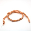 Fil de perles Heishi oranges pour bijoux DIY avec une forme naturelle de disque plat - Rose Corail (N° 6)