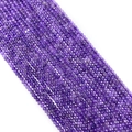Perline sfaccettate in ametista viola naturale in più fili per creazione gioielli - Ametista