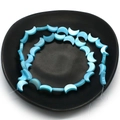 Natürliche hellblaue Muschelperlen in Halbmondform für DIY-Schmuck und Bastelarbeiten - Mond / 12mm