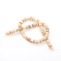 Filo di perle Heishi in conchiglia naturale crema e marrone per gioielli fai-da-te - 6mm 40g / Bianco Crema (N. 3)