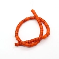 Filo di perle piatte in conchiglia arancione da 6mm per creazione gioielli fai-da-te - 6mm 40g / Arancione (No. 4)