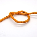 Perles Heishi rondes et plates orange vif et marron pour la création de bijoux - Orange Vif (N° 10)