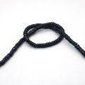 Fil de perles heishi en coquillage naturel noir en forme de disque pour bijoux DIY - Noir (No.11)