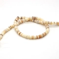 Perles Heishi en nacre naturelle blanche et marron pour la création de bijoux DIY - Dégradé Café (N° 12)