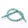 Perline Heishi piatte in conchiglia naturale blu-verde e marrone per gioielli fai da te - Texture Blu-Verde (Stile 9)