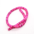 Perline piatte in conchiglia rosa per creazione di gioielli fai-da-te e collane - Rosa Rosso (N. 10)