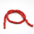 Fil de perles de nacre naturelle rouge de 6mm-8mm en forme de disque pour bijoux DIY - Rouge Vif (N° 15)