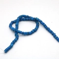 Fil de perles disques en nacre naturelle bleue 6mm-8mm pour la création de bijoux DIY - Texture Bleue (N° 17)