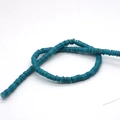 Fil de perles Heishi en coquillage naturel bleu de 6mm-8mm pour bijoux DIY - Texture Bleu Mer (N° 18)