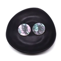 Natürliche weiße Perlmuttschale 30mm runde flache Perle mit schillerndem Farbglanz - Rund 30mm