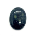 Cabochon ovale in diaspore kambaba naturale verde 30x40mm con superficie lucida - Design Ovale / Tessitura Maculata Tonda Verde Scuro (N.12)
