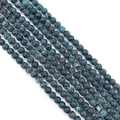 Polished deep green dragon vein agate round loose beads for DIY jewelry making - 6mm / Deep Green