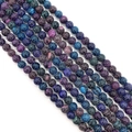 Colorful dragon vein agate loose beads with unique cracked texture for DIY jewelry making - 6mm / Mixed Colors