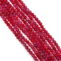 Deep red dragon vein agate beads for DIY jewelry making with round polished finish - 6mm / Style 2 (Pattern)