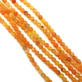 Orange dragon vein agate round beads with natural crackle texture for DIY jewelry making - 6mm / Style 4