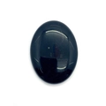 Polished black onyx gemstone cabochon for jewelry making with high gloss oval finish - 30x40mm 16g/Piece / Black Agate