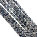 Ronde grijsblauwe drakenader agaat kralen voor DIY sieraden met netstructuur-patroon - Stijl 7