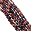 Gepolijste rode en zwarte drakenader agaat kralen voor DIY sieraden 8mm ronde vorm - Stijl 10