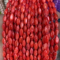 Perles de nacre rouge 4x9mm en forme de riz pour la création de bijoux DIY - Rouge (N°9)
