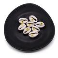 Cuentas de concha blanca natural con estampados de ojos para accesorios de joyería DIY - N.º 5 (20 Unidades/paquete) / 9x19mm 1.5g/Pieza