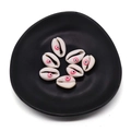 White shell beads with pink evil eye design for DIY jewelry making accessories - No. 9 (20 Pieces/pack) / 9x19mm 1.5g/Piece