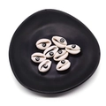 Cuentas de concha de cauri blanca natural con estampado de ojo para bisutería - N.º 11 (20 Unidades/paquete) / 9x19mm 1.5g/Pieza