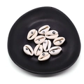 Cuentas de concha cauri de 9x19mm con patrón de ojo turco blanco y negro para joyas DIY - N.º 13 (20 Unidades/paquete) / 9x19mm 1.5g/Pieza