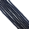 Gepolijste zwarte natuurstenen kralen voor DIY sieraden en handgemaakte armbanden - 6mm / Zwarte agaat
