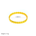Bracciale a catena con cuori in acciaio inossidabile placcato oro 18k da 60 mm - Oro + Cuore a Fila Singola