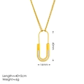 18k vergoldete Edelstahl U-Halskette mit funkelnden Kristallen und Zirkonia Anhänger - Gold Iced Out Halskette