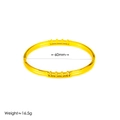 Geometric gold-plated stainless steel bracelet with a crown design and 60mm diameter - Gold Style 2