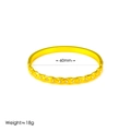 18K vergoldeter Armreif im Bambus-Stil mit Zirkonia-Besatz und 60mm Innendurchmesser - Gold Stil 4