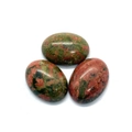 Pierres naturelles unakite ovales polies 6x8mm avec motifs verts et roses pour bijoux DIY - 6X8mm / Unakite