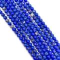 Deep blue Imperial Jasper round beads with golden texture for DIY jewelry making - 6mm / No.1 (Dark Blue)